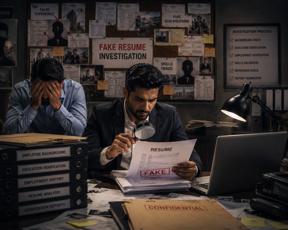 Fake Resume Investigation: Detecting False Qualifications and Experience