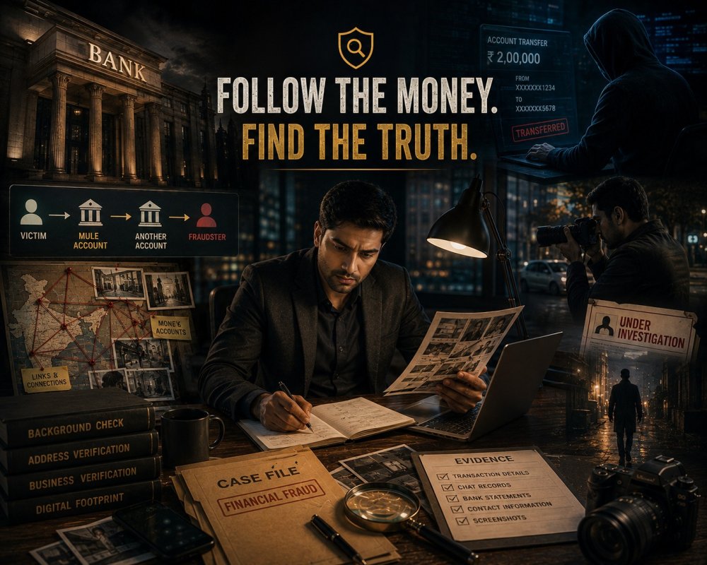 Mule Account Fraud in India: How Private Investigators Track Financial Fraud