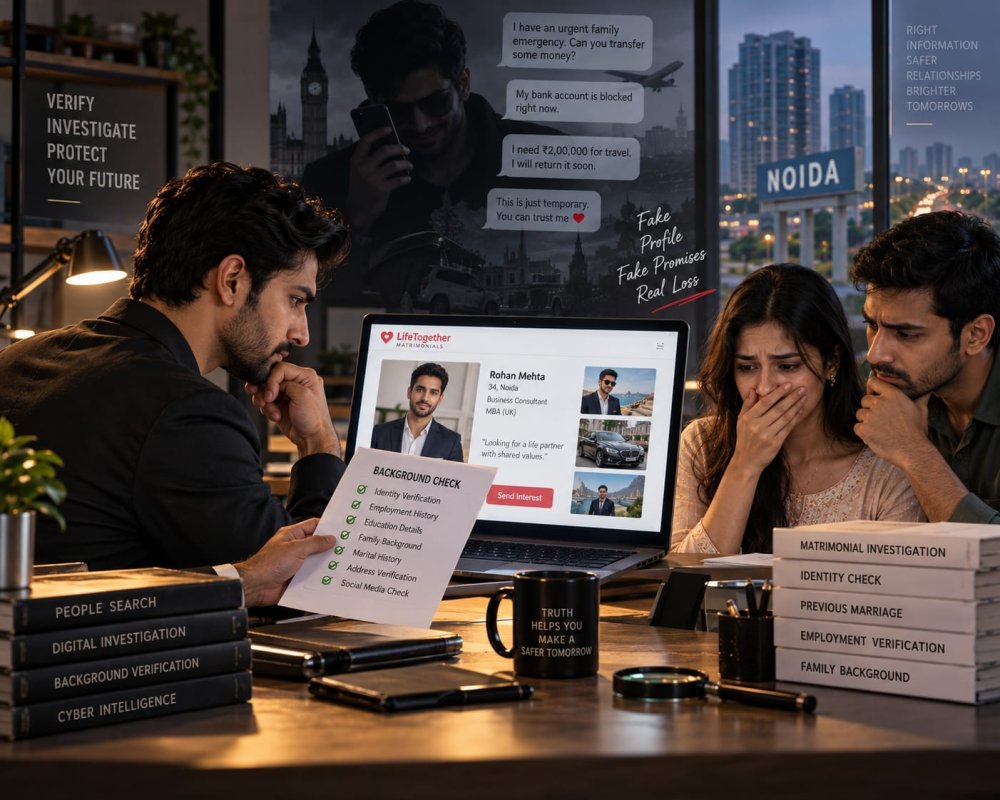 Online Matrimonial Fraud in Noida: Why Background Verification Important