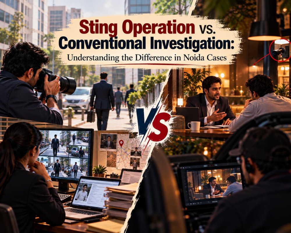 Sting Operation vs. Conventional Investigation: Understanding the Difference in Noida Cases